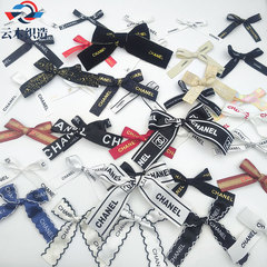 現物カラーブランドリボン小香風箔押しプリント手作り蝶ネクタイ服装アクセサリー装飾プレゼント補助材料