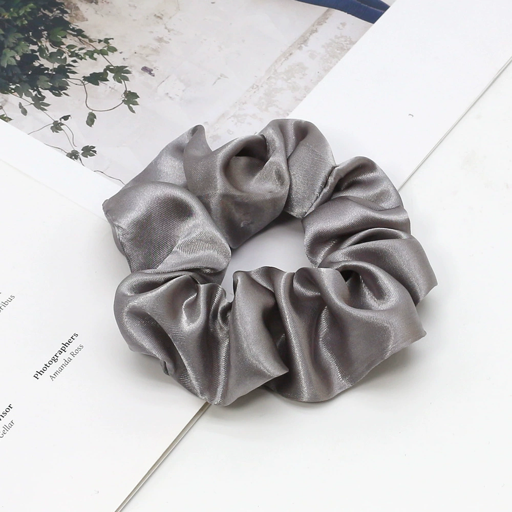 Hair Scrunchie Set, European Style, Satin Fabric, Simple Elegant Design, 6-Color Options