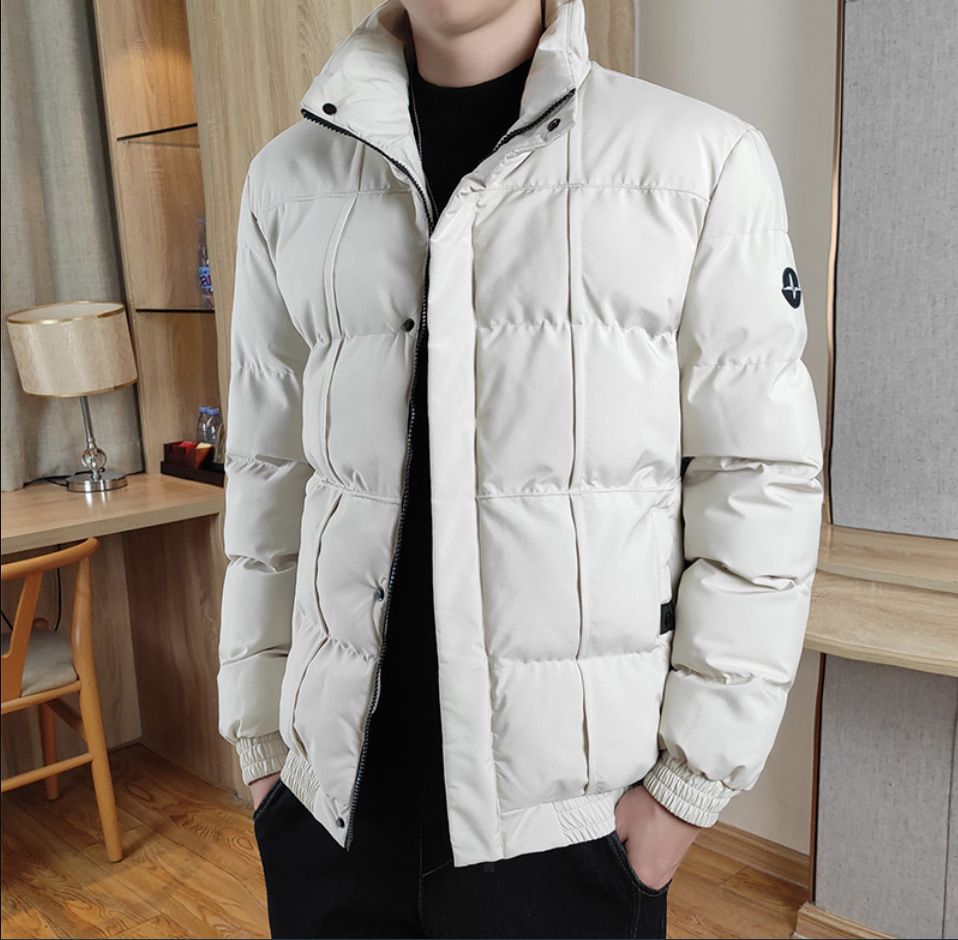 Transfronterizos de plumón hombre otoño invierno chaqueta 2025 nueva moda engrosada de plumón chaqueta de algodón marca de moda
