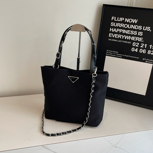 Bags for women, new niche Oxford cloth tote bag, large capacity chain shoulder crossbody bag, high-end handbag