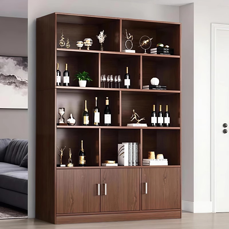Wine Cabinet, Living Room Display Cabinet, Integrated Wall-Mounted Entrance Cabinet, European-Style Light Luxury Home Storage Cabinet, Floor-Standing New Chinese-Style Wine Rack