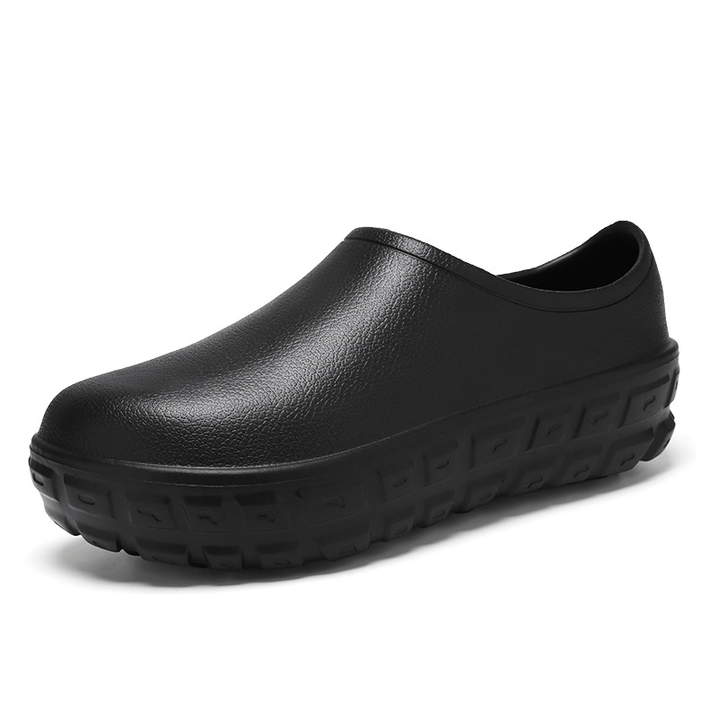 Zapatos de chef de fábrica, trabajo de cocina de verano para hombres, protección laboral, botas de lluvia, pesca de vadeo para hombres, zapatillas Baotou en stock