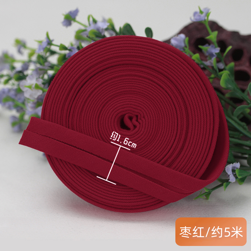 Banda de bordes de tela de borde rodante ropa de bebé tela de sudor algodón accesorios de punto elástico no quemado decoración de bebé cerradura Vance