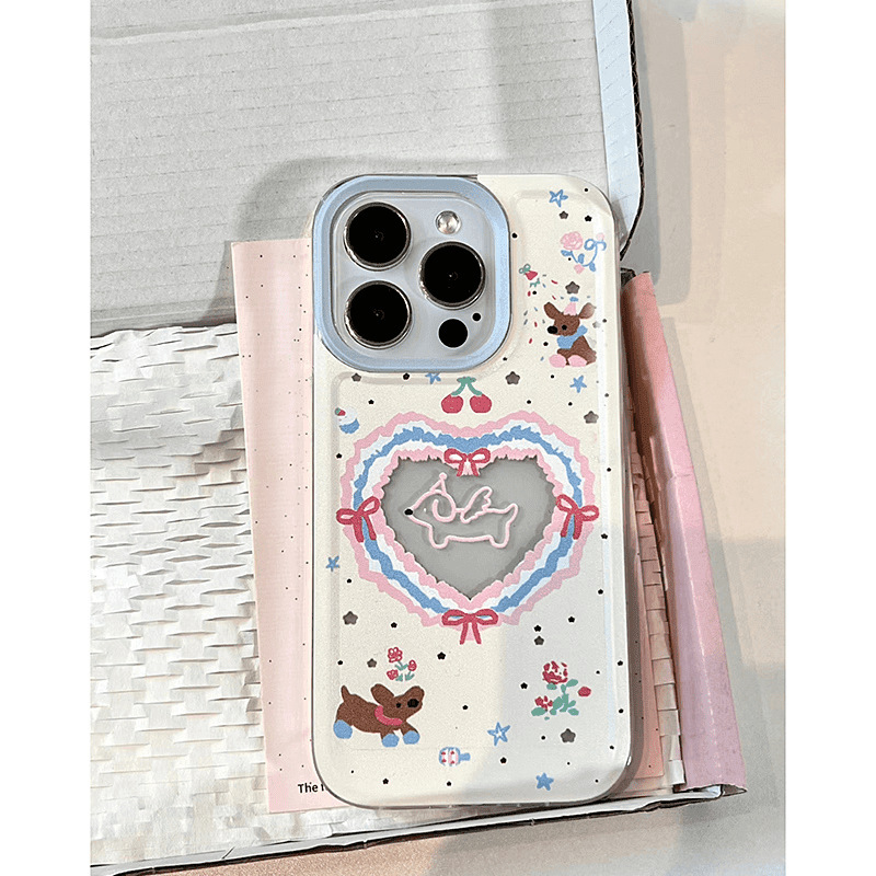 Hollow Love Puppy for Apple 14PROMAX Mobile Phone Case iPhone15 Fresh 13 Transparent 12 Soft Case 11 Hollow Love Puppy for Apple 14PROMAX Mobile Phone Case iPhone15 Fresh 13 Transparent 12 Soft Case 11