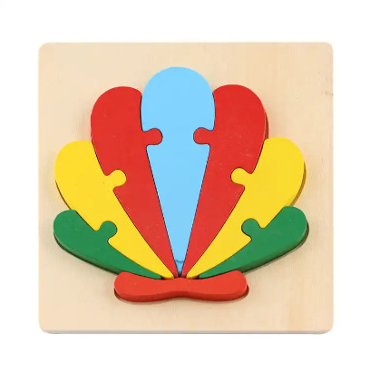 Rompecabezas para niños desarrollo de inteligencia educación temprana 3D de madera tridimensional bebé 1-2 años medio niños y niñas 6 juguetes educativos