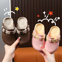 儿童拖鞋夏季EVA勃肯鞋半包头男女宝宝中小童休闲外穿防滑洞洞鞋