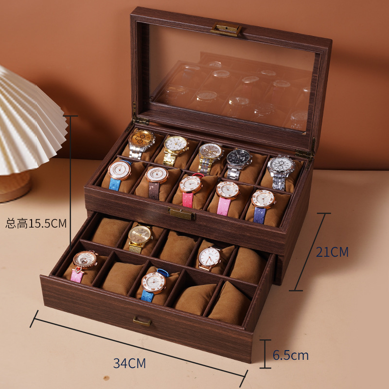 우드그레인 가죽 더블 레이어 10명