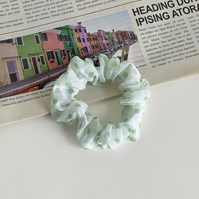 Simple Mignon Polka Dot Froissé Tissu En Caoutchouc Scrunchy display picture 2