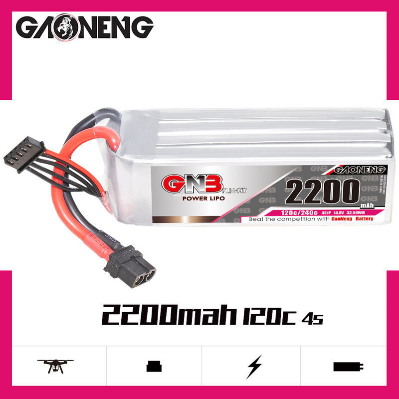 GNB 2200mAh 4S 14.8V 120C Flying MaChine Model AirCraft FPV Lithium Battery GAONENG LiPo
