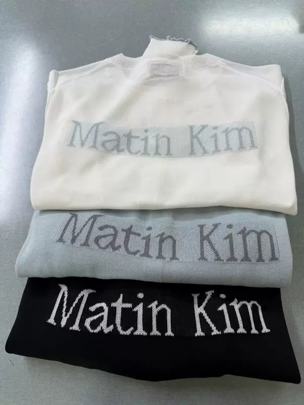 Matin Kim เสื้อคาร์ดิแกนแขนยาว ผ้าถักบางเบา กันแดด ระบายอากาศได้ดี สไตล์ลำลอง