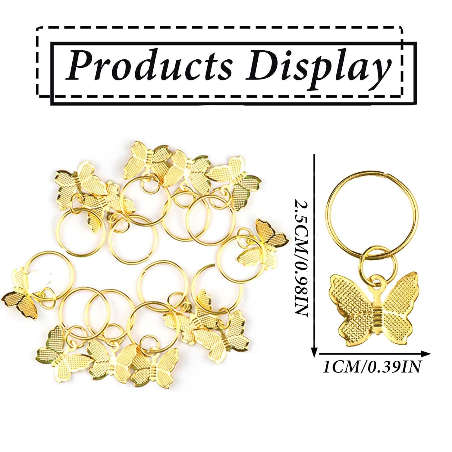 Joyas DIY accesorios joyas pelucas reggae trenzas sucias accesorios de decoración de primavera toque de pelo colgante mariposa hueco