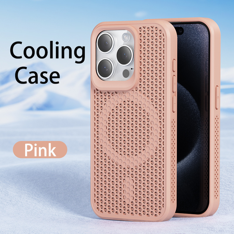 Funda para teléfono móvil Apple 17ProMax, funda magnética transpirable con disipación de calor para iPhone 15PRO, funda con disipación de calor para celular 11