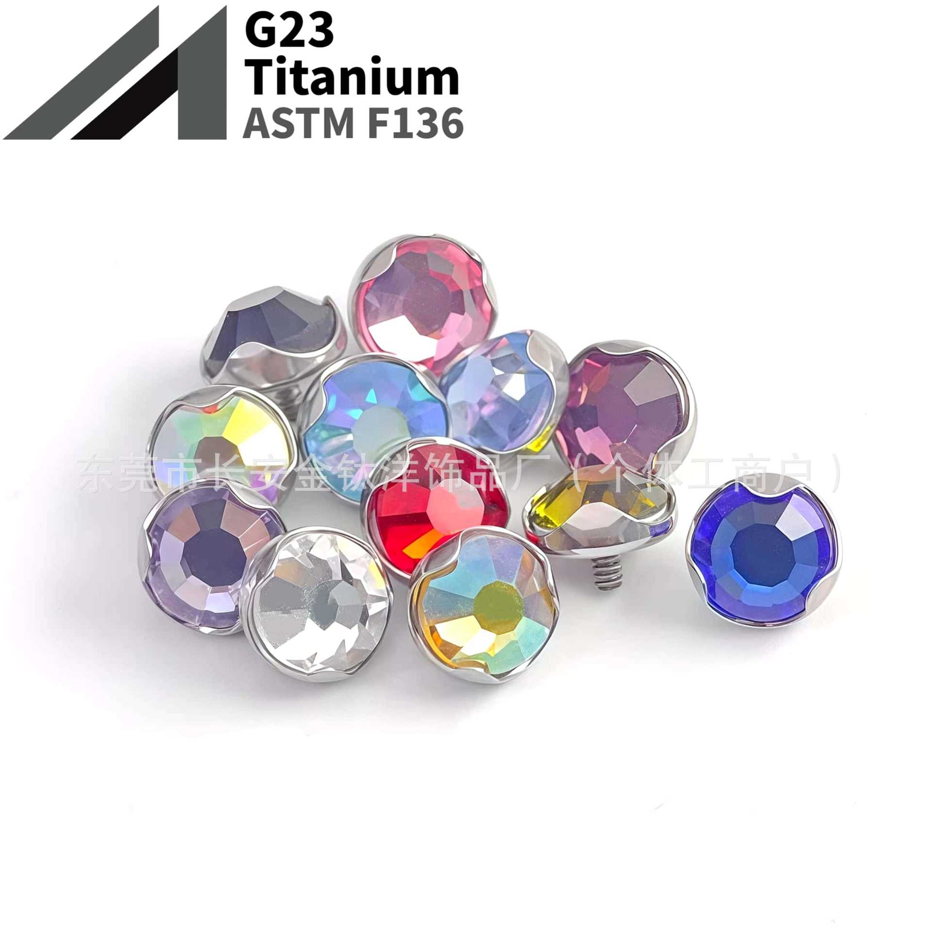Pointed titanium steel lip stud product view