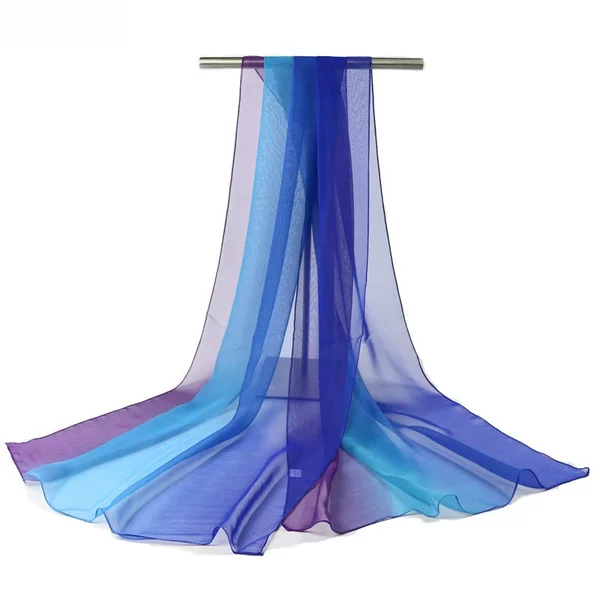 Gradient Scarf Women's Scarf Georgette Transition Color Scarf Body Training Square Dance Dance Scarf