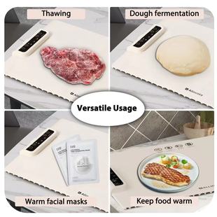 Multifunctional Hot Food Warming Pad, Silicone Warming Tray for Milk, Tea, and Water, Customizable Hot Food Table