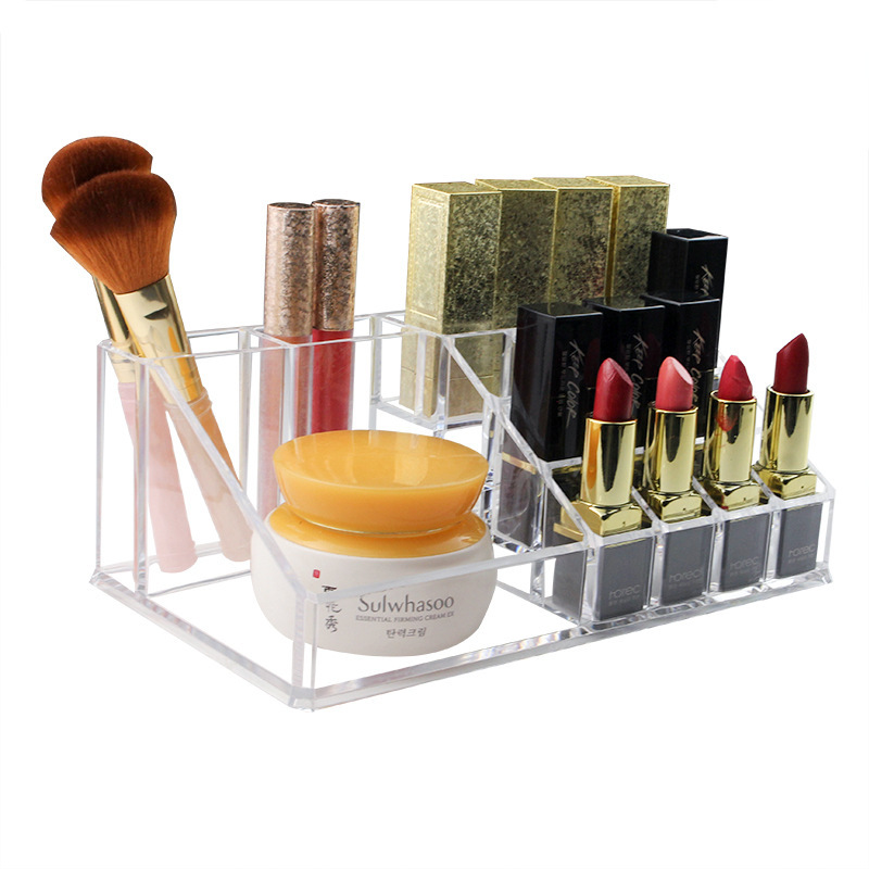 Transparent acrylic cosmetic box top box lipstick nail polish eyebrow pencil eyeliner makeup brush desktop organizing storage box