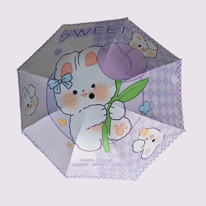 子供用傘 女性漫画日傘 幼稚園 小学生 晴雨兼用日傘 70% offつ折り手動傘|undefined