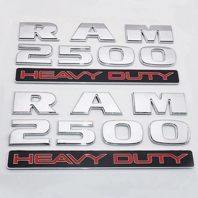 Suitable for Dodge Ram1500 2500 3500 Heavy Duty Fender Side Label Black Label Car Label (Car logo) - ram1500-silver