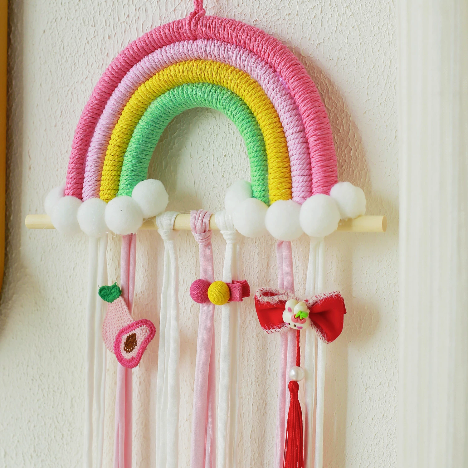 Палочка для волос Rainbow, система хранения, заколки с кисточками, в стилье Nordic