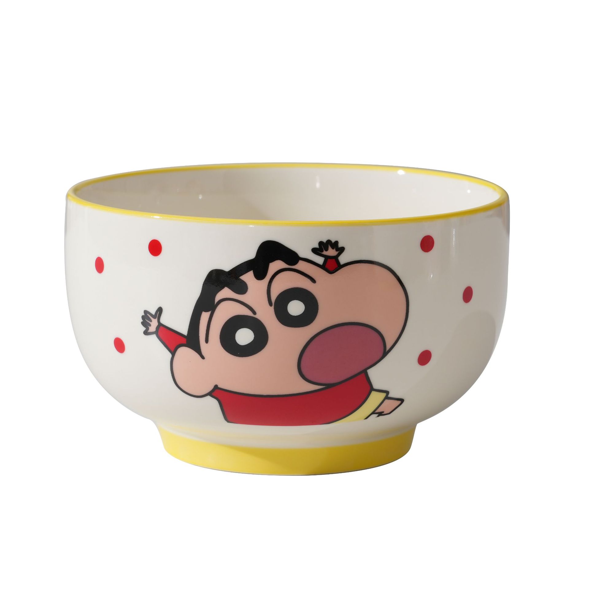Crayon Shin-chan cuenco de cerámica nuevo lindo juego de cuenco de arroz de vajilla para el hogar caja de regalo de cumpleaños de alto valor regalo de mano