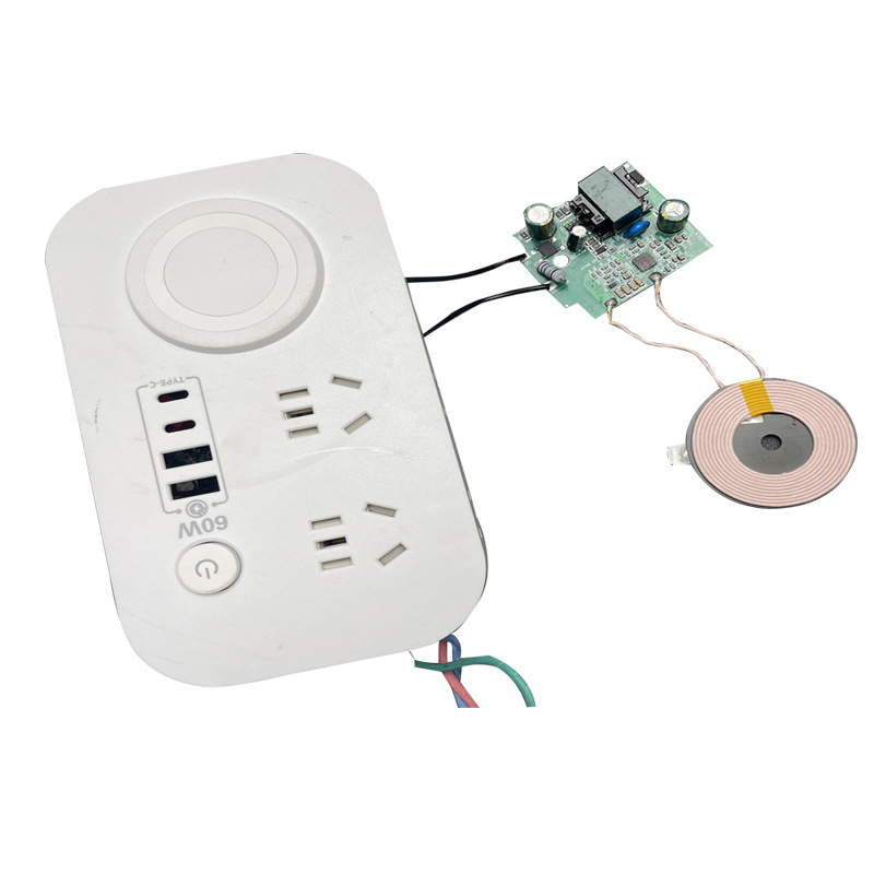 定制220V直插电源无线充电PCBA电路板15W快充手机无线充方案