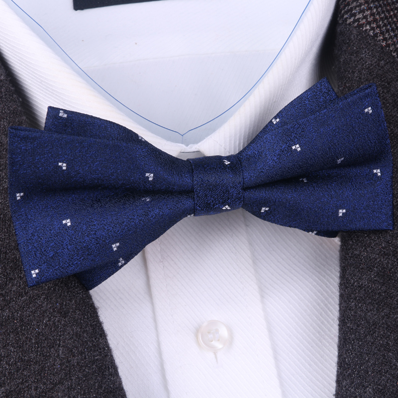 우아한 파란색 나비 넥타이