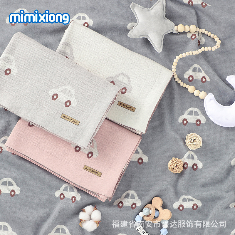 Ins venta caliente 2020 manta para bebé manta jacquard de punto para coche manta a prueba de viento para bebé