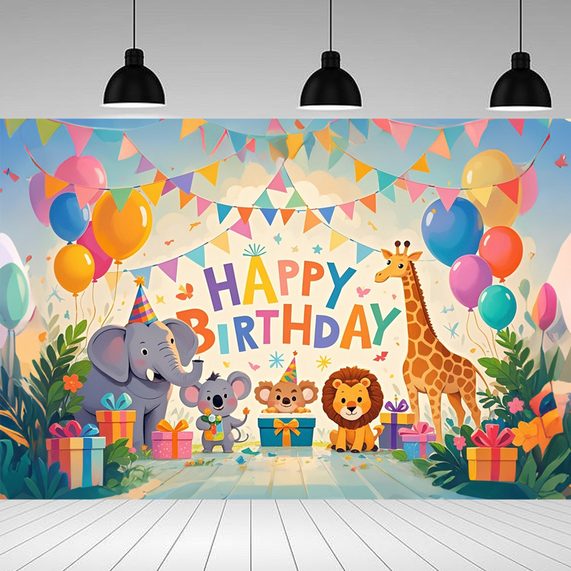 Bandera de fiesta de cumpleaños nueva transfronteriza Amazon venta directa de fábrica nueva fiesta de cumpleaños transfronteriza