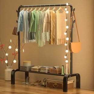 Simple Floor-Standing Clothes Drying Rack for Rental House Bedroom Folding Home Living Room Rack Indoor Balcony Clothes Drying Rack Room