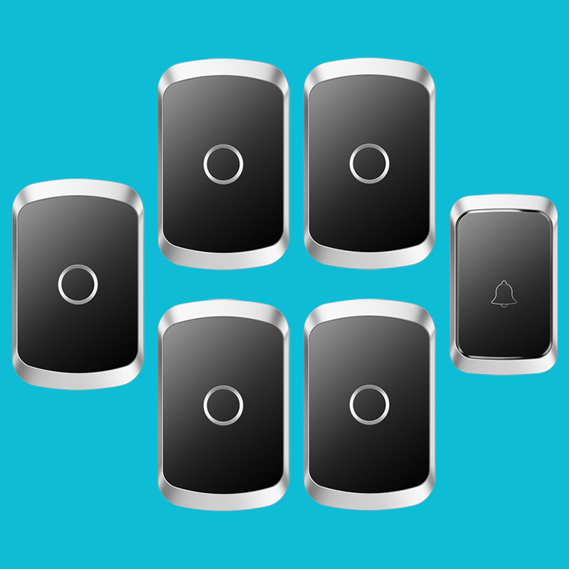 电子门铃无线家用智能超远距离遥控电池按钮一拖五老人防水呼叫器