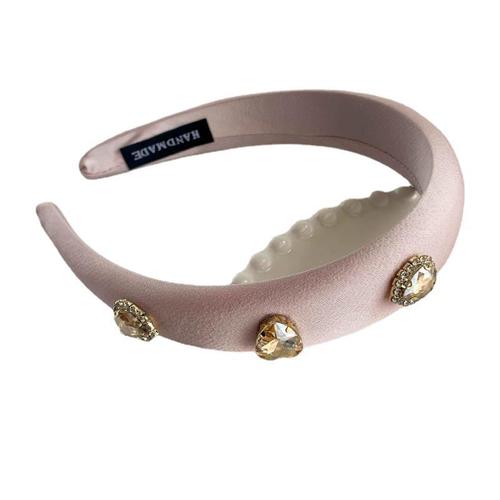 Paris Album Exquisite French Zircon Gemstone Velvet Hairband High-end Niche Design Retro Hair Pin Headband