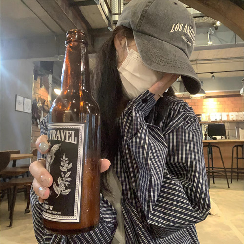 Women's 1688 Grid Sunscreen Blouse Jacket, Thin Design Fashion Niche Summer Outerwear Top Shirt, Thin Open Jacket for Summer