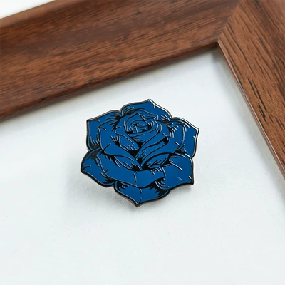 Blue Rose Skull Metal Yaxa sancaqları