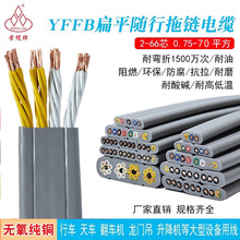 扁平电梯随行电缆线YFFB2-12芯柔软抗拉耐磨行车吊车升降机龙门吊