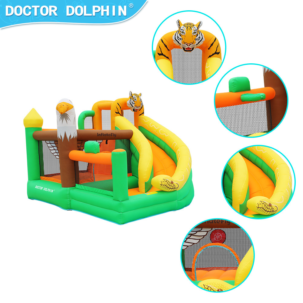 Dr. Pig inflatable castillo para niños inflatable al aire libre slide para casa mini parque infantil castillo