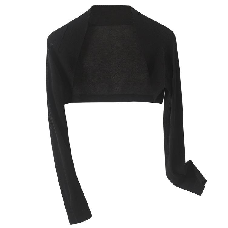 Otoño chal desgaste exterior de las mujeres del verano protector solar cardigan corto punto aire acondicionado camisa delgada con tirantes falda pequeño chaleco blusa