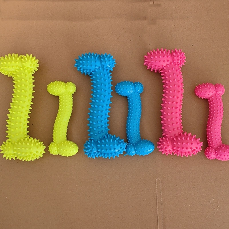 Juguete para perros juguete de hueso de caucho sólido tamaño pequeño TPR juguete para mascotas juguete de entrenamiento de oso de peluche