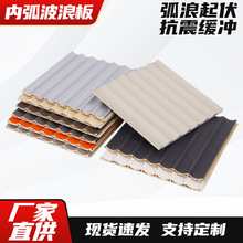 源头工厂竹木纤维半圆内弧波浪板背景墙装饰异形格栅生态木护墙板