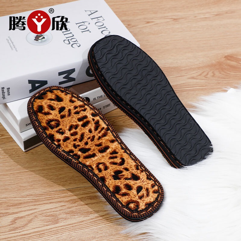 Shoe Sole Tengxin 903 Long Plush Warm Sole Non-Slip Wear-Resistant Handmade Knitted Slippers Cotton Shoe Sole Wholesale