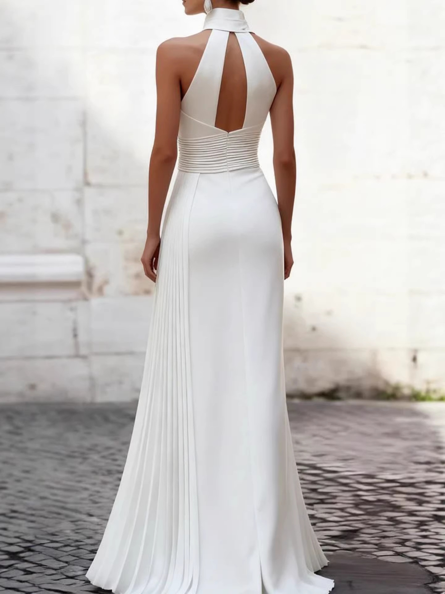 2026 estilo francés elegante vestido de estilo retro primavera nuevo hombro inclinado irregular vestido de noche