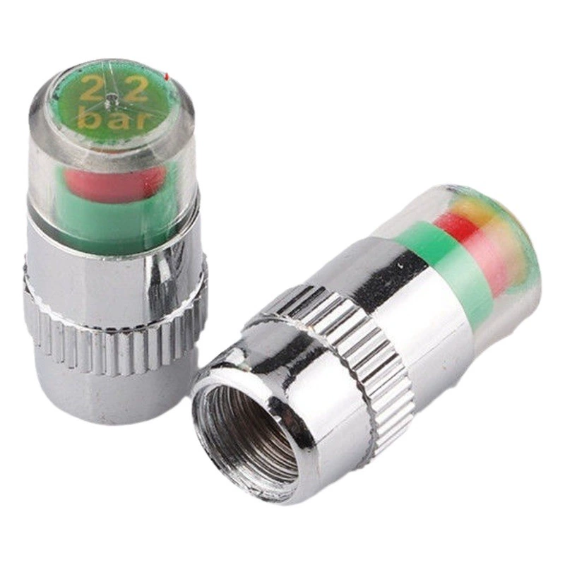 Автомобильный колпачок давления в шинах Обнаружение давления предупреждающий колпачок клапана металлический клапан монитор давления в шинах из нержавеющей стали