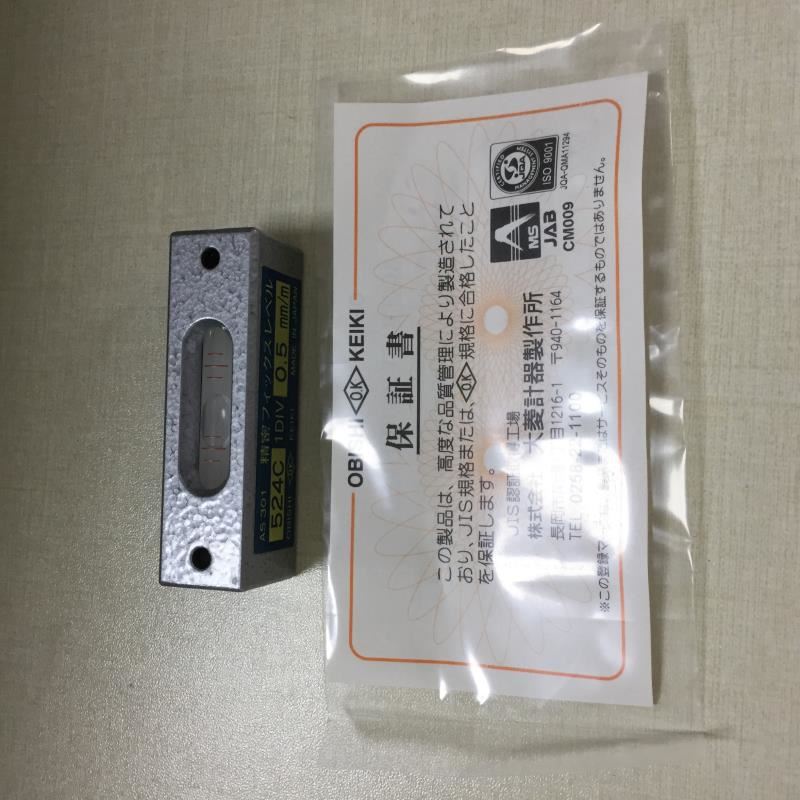 日本OBISHI大菱原装条形水平仪AS301 AS401 402 403检查用水平尺