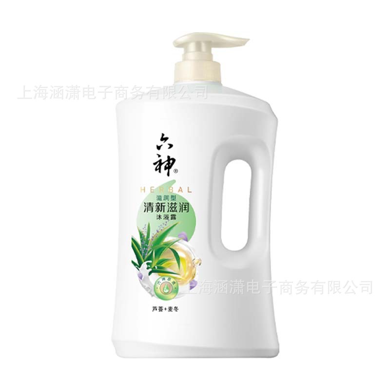 六神沐浴露持久留香清凉爽肤绿茶甘草1.5L大容量沐浴乳液男女家庭|undefined