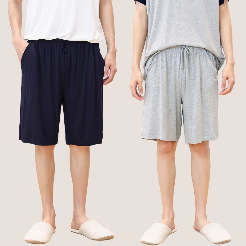 Verano más tamaño modal de los hombres pantalones de pijama de Casa delgada deportes casuales pantalones de pijama cortos de los hombres extra gordos pantalones cortos de fibra de bambú
