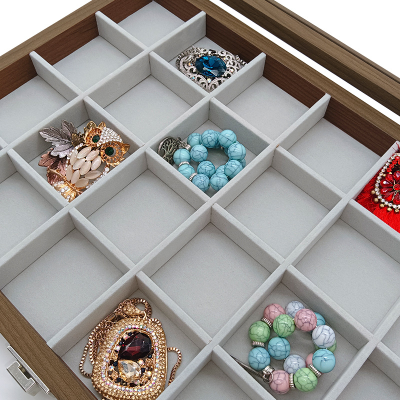 1728g Weight Jewelry Boxes Classification 1 Piece Quantity Holiday, Daily, Selfie Occasion Wood Material Solid Color Pattern Business Style 1 Piece Wood Business Holiday Daily Selfie Solid Color Jewelry Boxes 13
