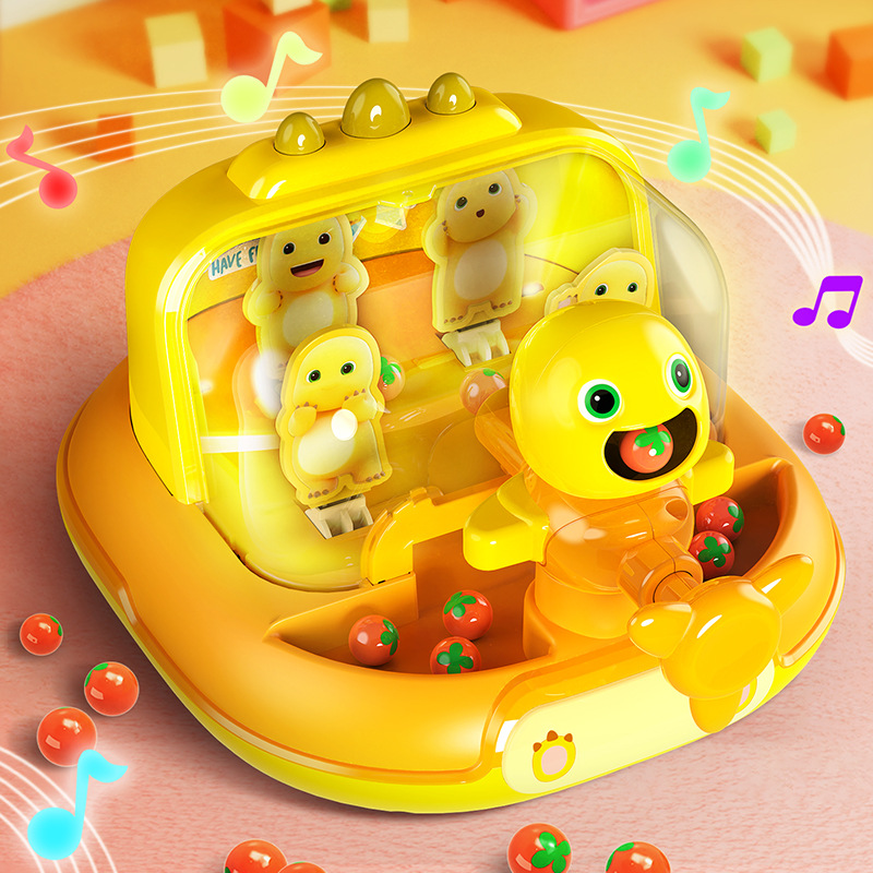 Genuine authorized milk dragon persimmon machine children's interactive fun sound and light marbles shooting desktop competitive game machine toy