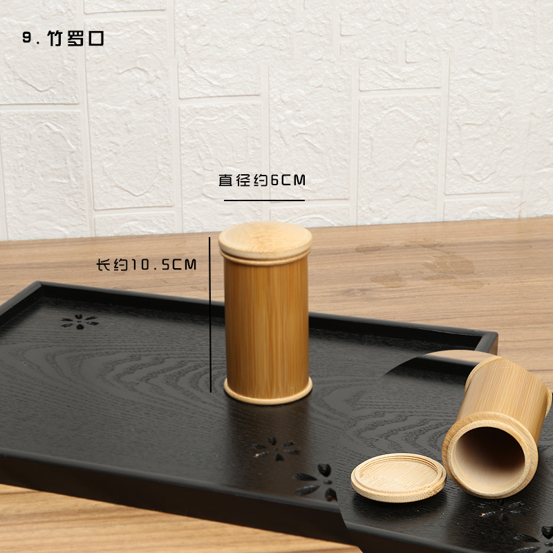 Tetera de bambú tubo de té de bambú tarro de bambú portátil tetera al por mayor lanzamiento ceremonia del té accesorios de almacenamiento productos de bambú