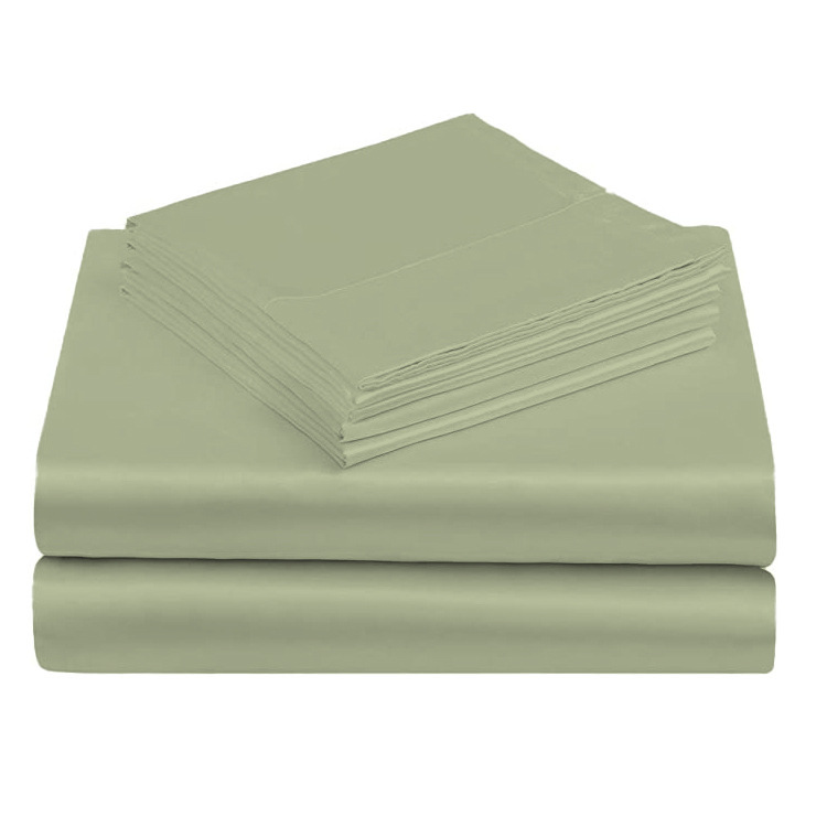 Suministro directo de fábrica Amazon transfronteriza Tencel cama de cuatro piezas sábana ajustable funda de almohada ropa de cama