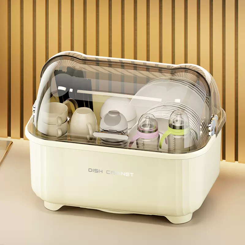 厨房碗碟沥水架碗柜盘家用带盖子碗筷收纳盒大号防尘餐具放碗碟架