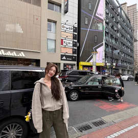韩系翻领针织开衫毛衣女2025秋冬新款慵懒风宽松休闲百搭上衣服装